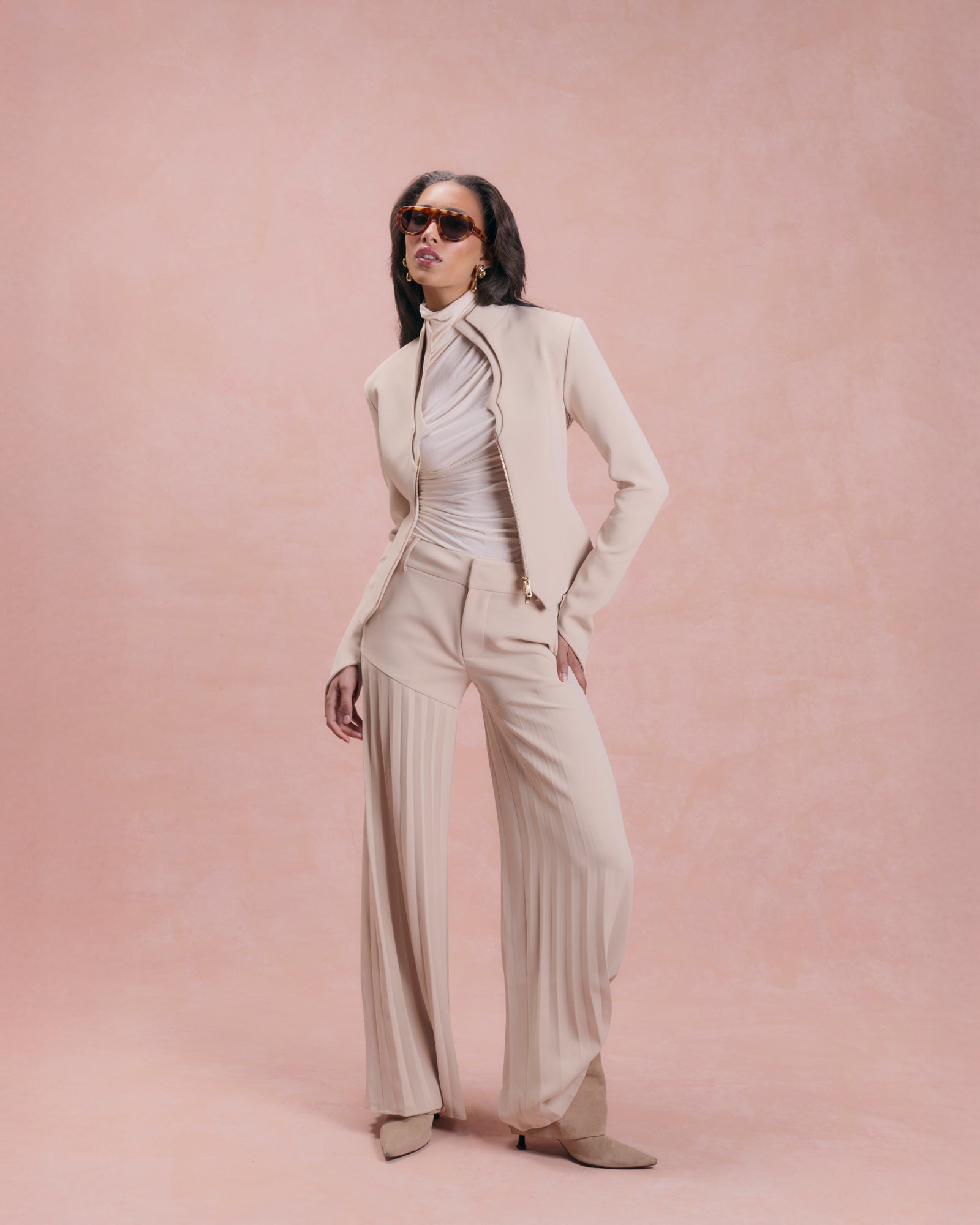 Sculpted Glass Blazer